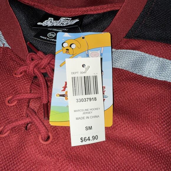 Adventure Time Marceline Hockey Jersey Cartoon Network Nightosphere Sz S/M New - Picture 4 of 5